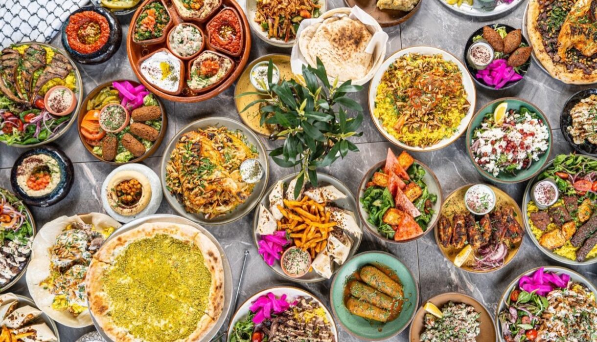 Palestinian dishes from AYAT restaurant