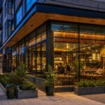 AI-generated editorial concept of Dok Khao Thai Eatery at West Falls in Falls Church, Virginia; final design may differ