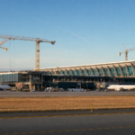 AI-generated editorial concept of a major modernization at Washington Dulles International Airport in Northern Virginia; final design may differ