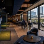 AI-generated editorial concept of Five Iron Golf at Capital One Center in Tysons
