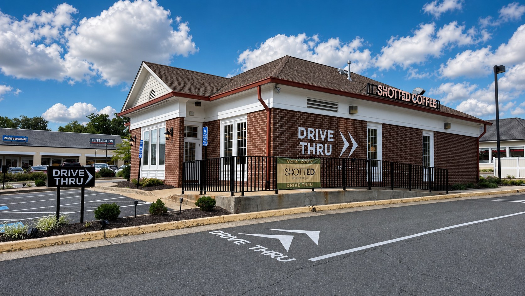Shotted Coffee's first drive-thru location at 7393 Route 29 in West Falls Church Virginia