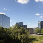 Tysons Virginia skyline near The Mile where a five-acre Signature Park is proposed