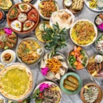 Palestinian dishes from AYAT restaurant