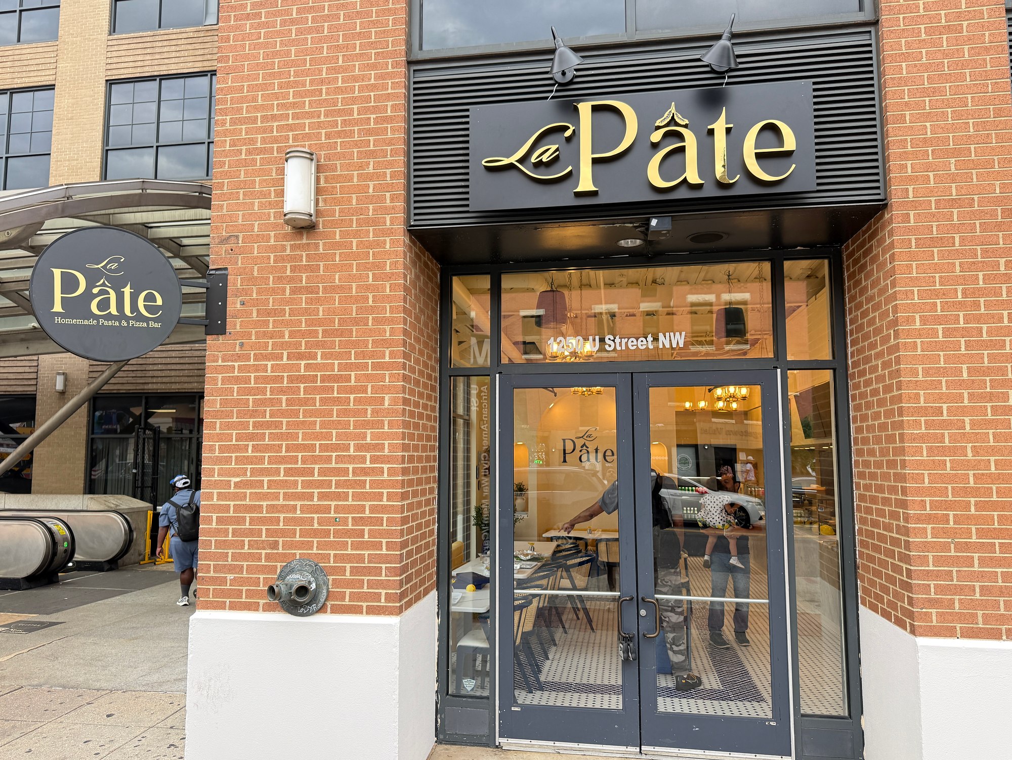 La Pâte storefront at 1250 U Street NW beside the Metro entrance