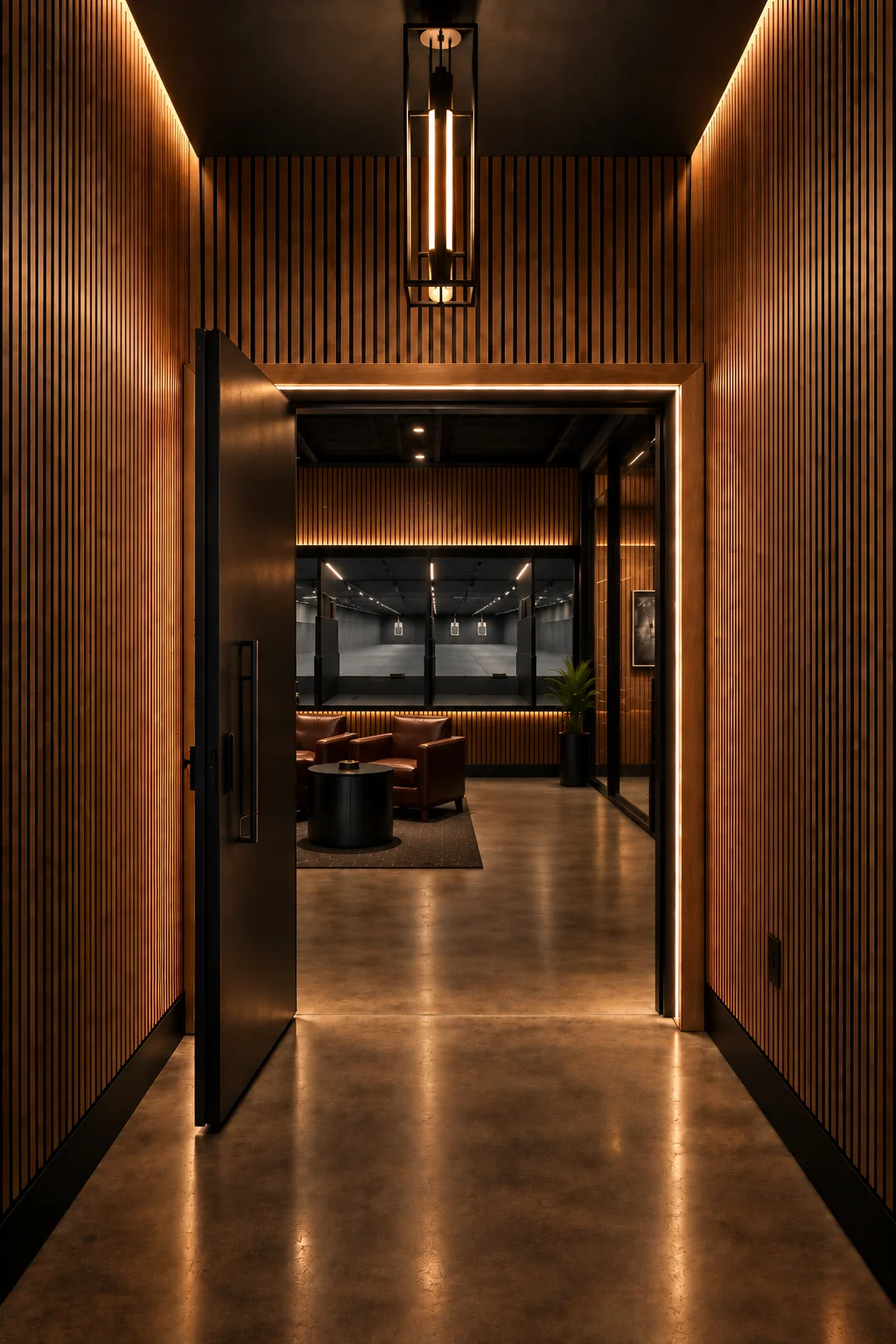 AI-generated rendering of the front entrance of The Tysons Club in Tysons Virginia